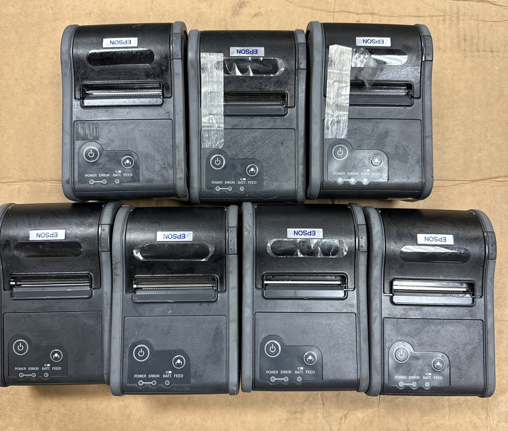 7 Epson TM-P60 M196A Portable POS Terminal Receipt Printer Bluetooth_Untested
