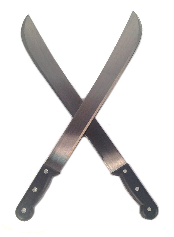 LOT of 48 MACHETES - 18" Heat Treated Steel Blade Machete Knives Bulk for Resale