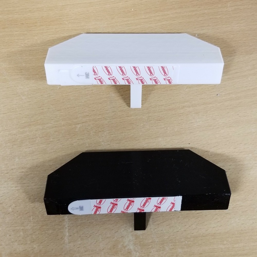 Two 6" x 2" Small Black Wall Shelves No Hole No Nail install uses 3M Command