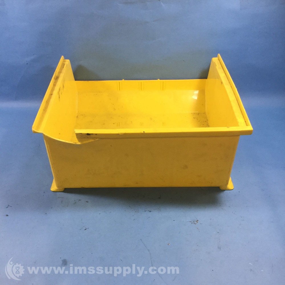 Akro Mils 30-250 Color: Yellow Stacking Plastic Storage Bin 8043