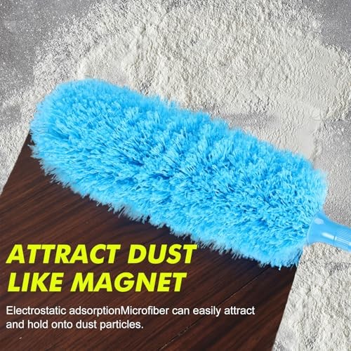 Rainbow Extendable Static Duster Reusable Microfiber Duster 32-100inch-3pcs
