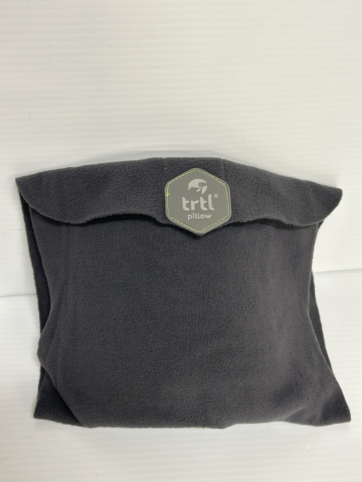 Trtl Travel Neck Pillow Grey Fleece Neck Support Turtle NWOT