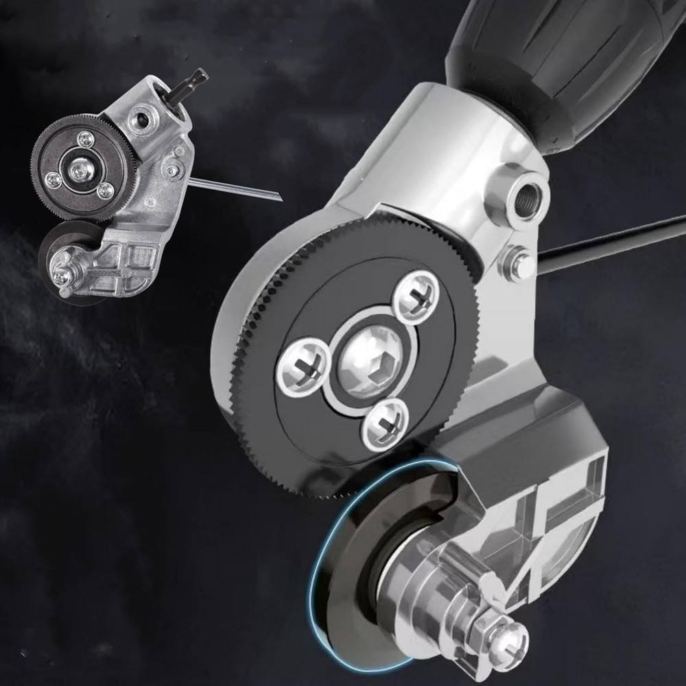 Sheet Metal Shear - Efficient Drill Attachment for Cutting Flat Metal Sheets, Hi