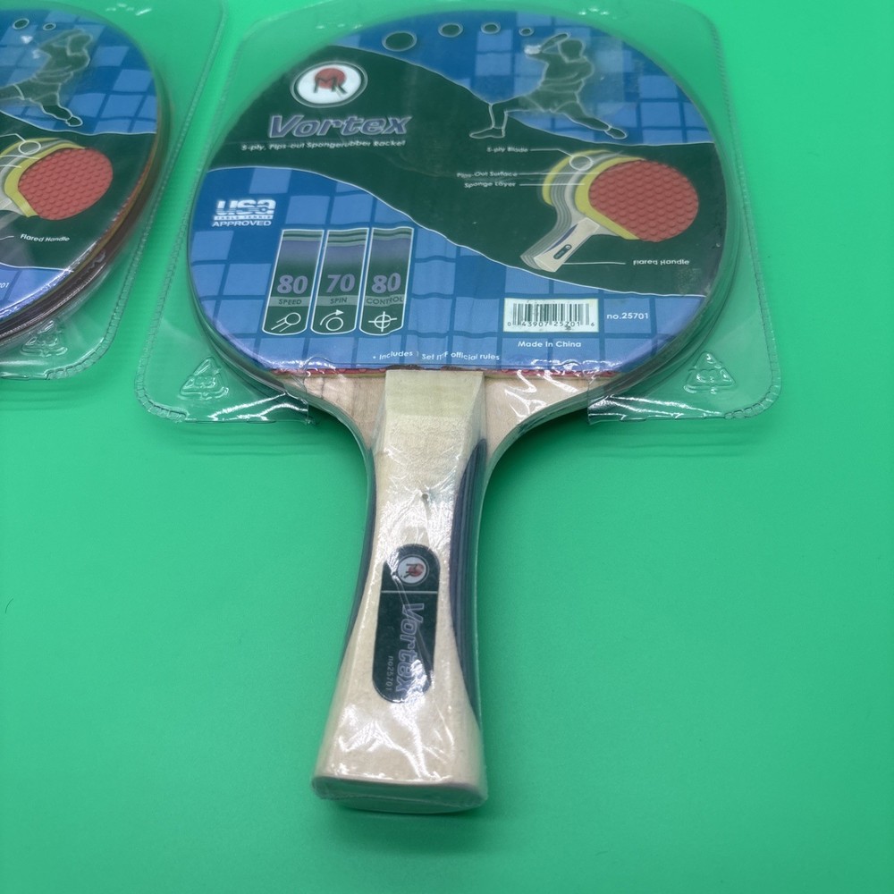Vortex 5-ply, Pips-out Sponge rubber Racket