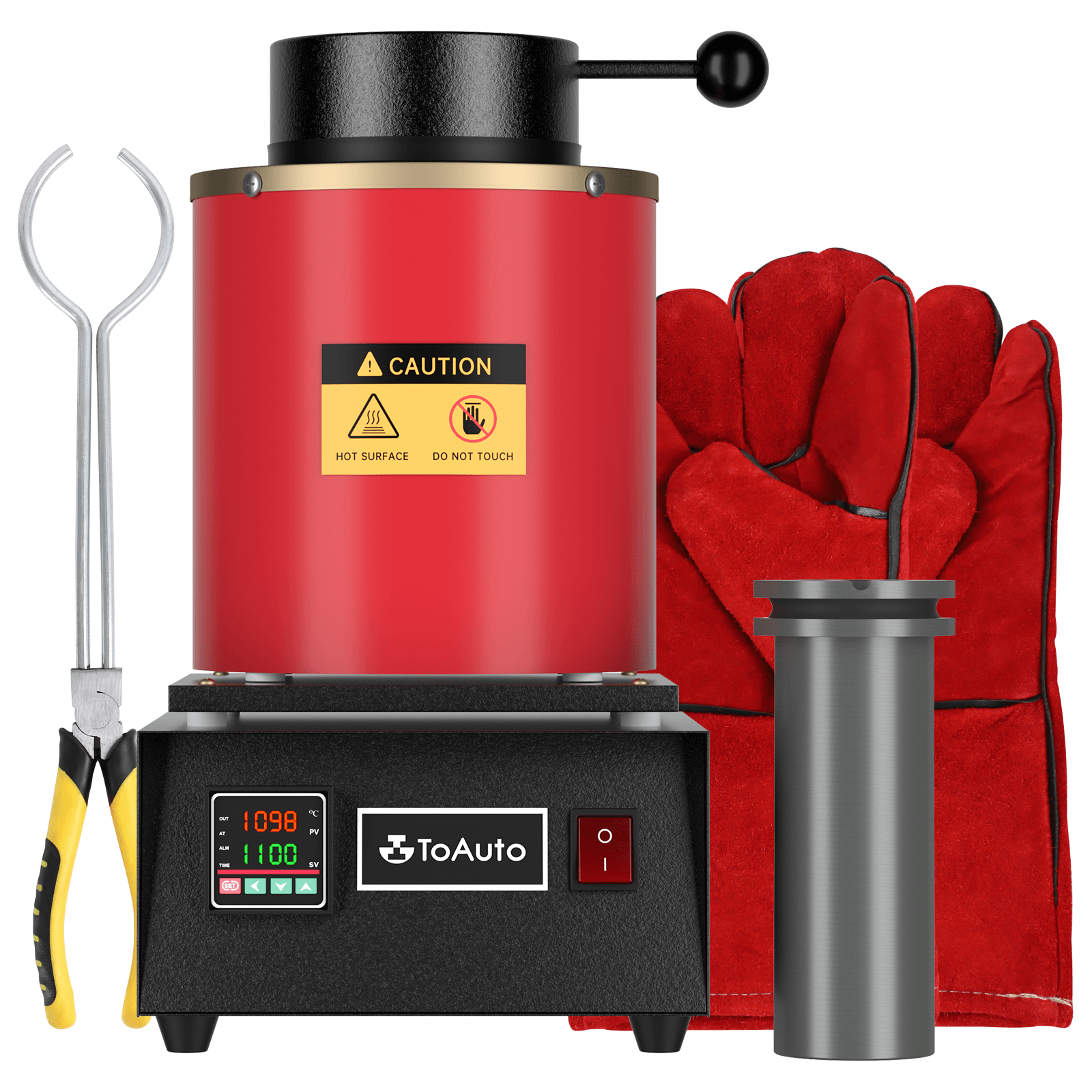 TOAUTO 3KG Metal Smelting Furnace Kit Gold Silver Refining Casting Jewelry Tool