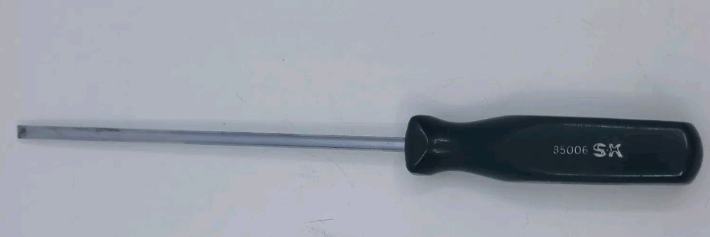 S-K Tools Long Flathead Screwdriver 85002 Slotted 9.5" Flat Magnetic Tip