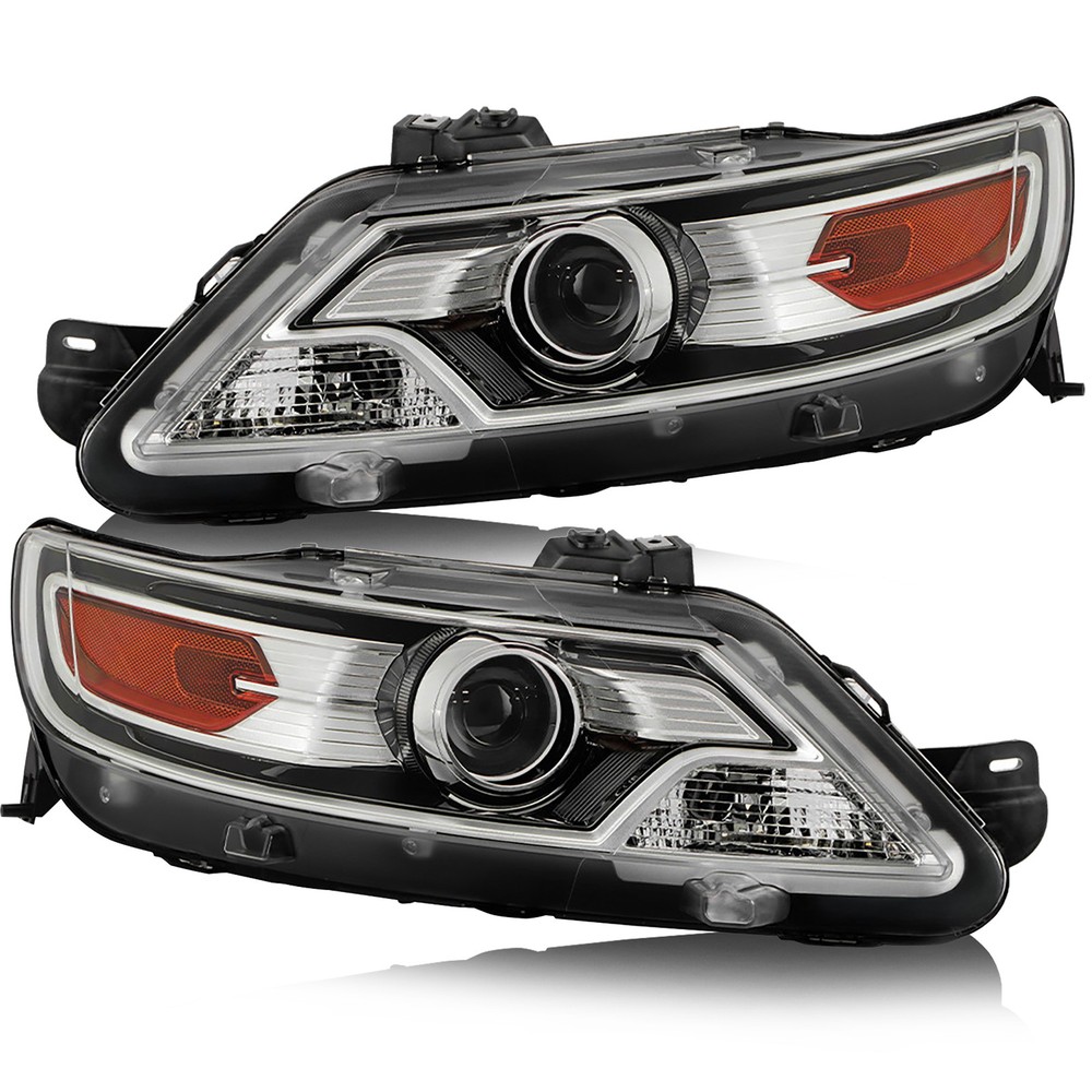 Halogen Headlight For 2010-2012 Ford Taurus Projector w/ Bulbs Left+Right Pair