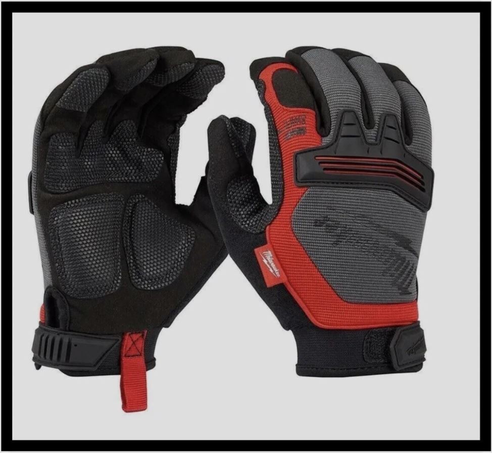 New Milwaukee 48-22-8732 Large L  Durable Demolition Work Gloves Smartswipe
