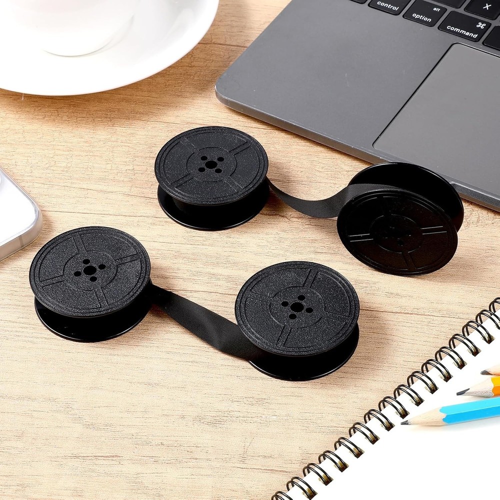 Universal Typewriter Ribbon Twin Spool Replacement Pack - Black Ink (2 Pcs)
