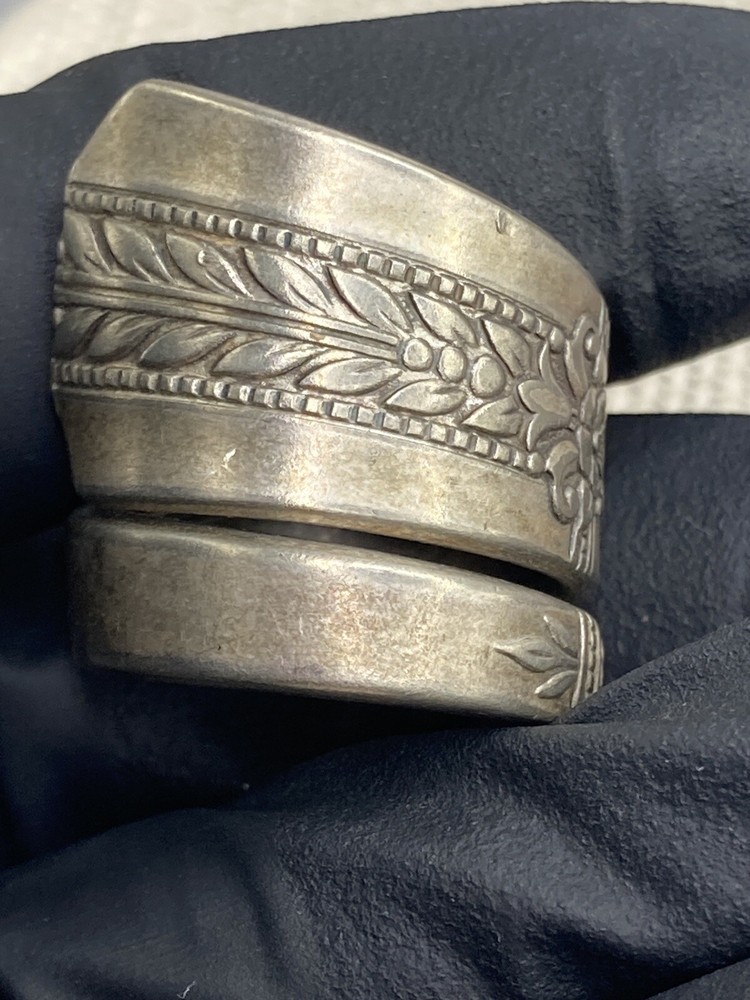 Vernon Silver Plate Silver Ring made from Flatware, Size 6.5