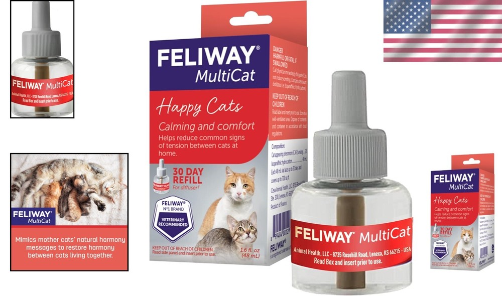 Natural Cat Harmony Solution - MultiCat Calming Pheromone Refill Pack