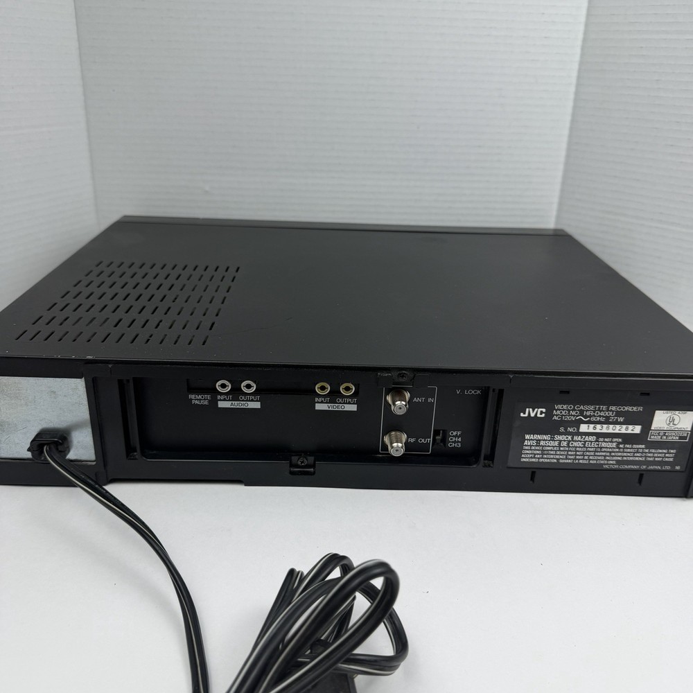 JVC 3-head VHS Player HR-D400U No Remote Tested & Working