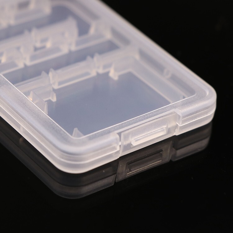 3pcs Clear Plastic Memory Card Case For SD SDHC SDXC Micro SD T-Flash Card