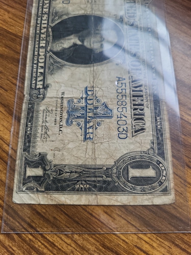 1923 $1 ONE DOLLAR ” SILVER CERTIFICATE LARGE SIZE NOTE