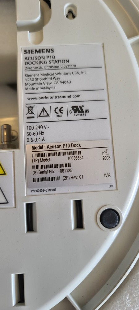 Siemens Acuson P10 with software