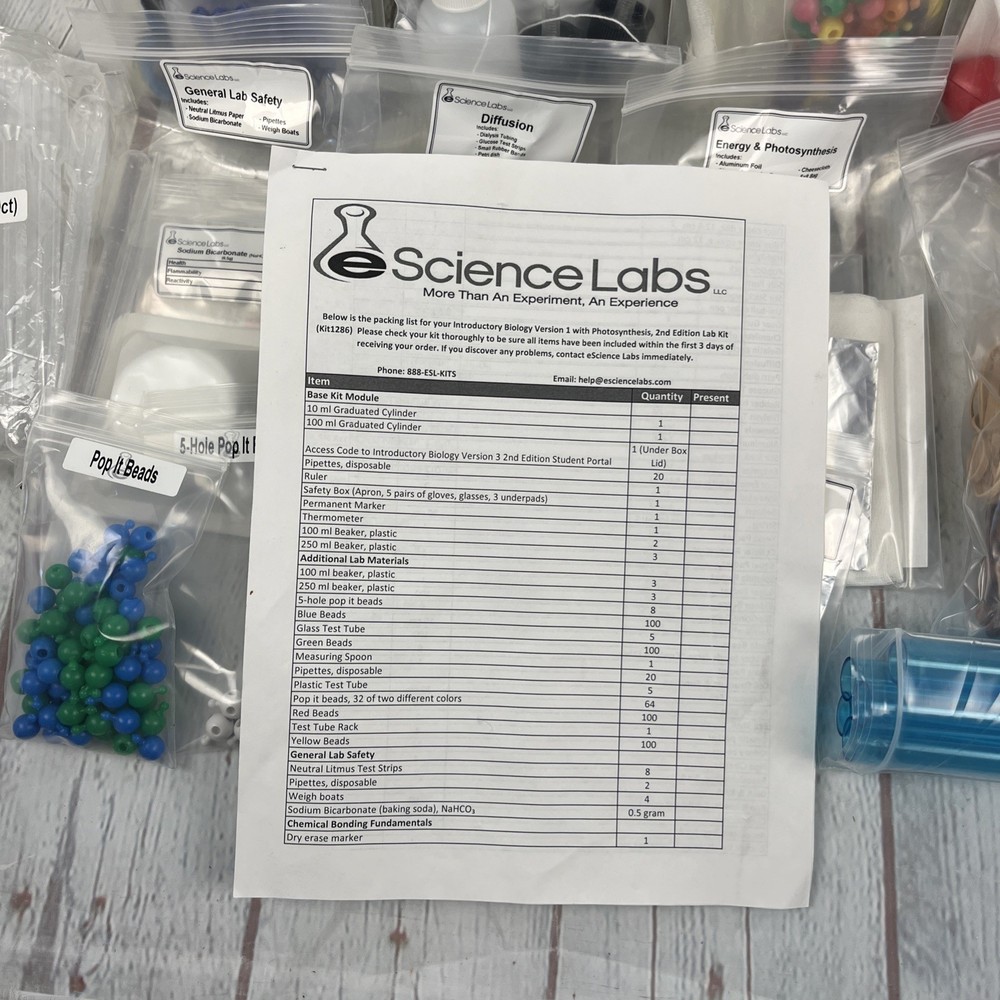 eScience Labs Kit 1286 Science Interactive lab kit For Biology