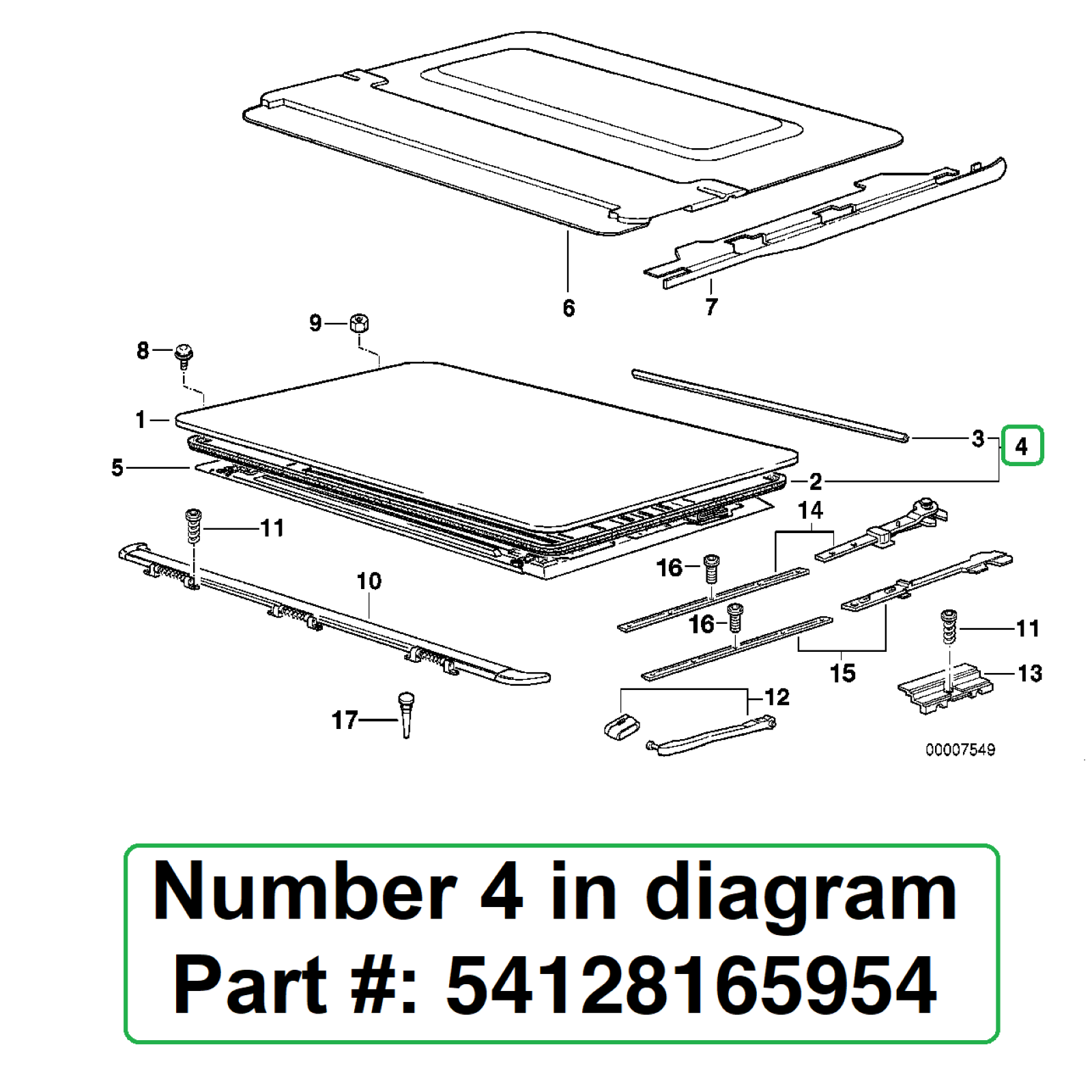 BMW E36 Coupe 4 Pieces Seal Kit for Door Seals + Sunroof Seal + Trunk Lid Seal