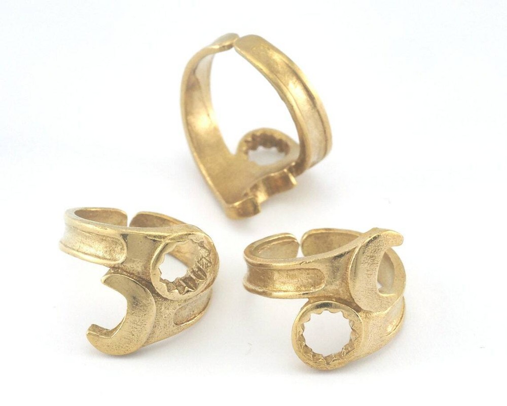 Tool Wrench Adjustable Ring Raw brass 3991