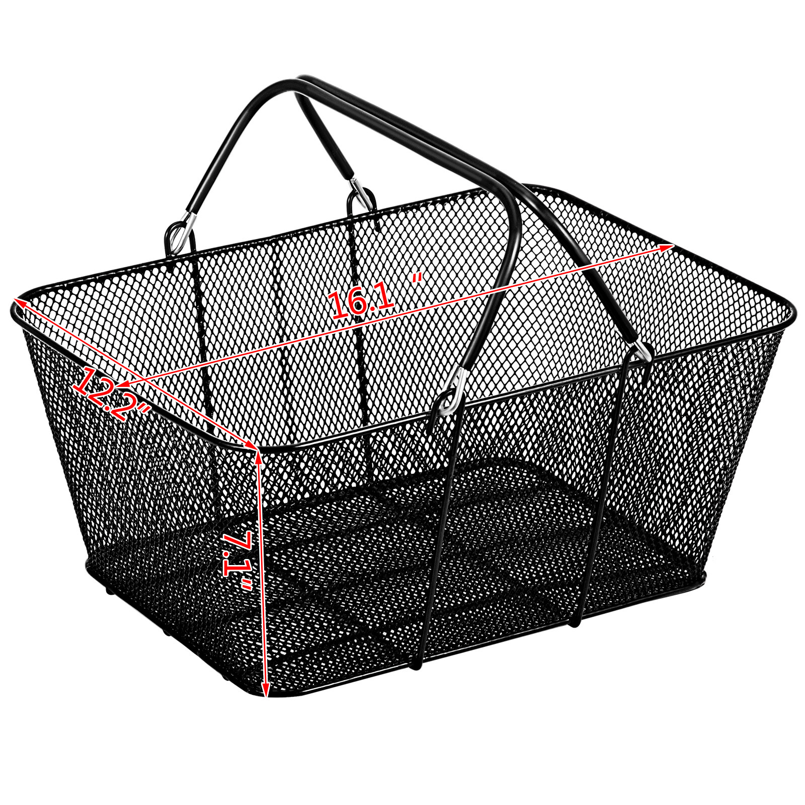 VEVOR Mesh Shopping Baskets with Handles Metal Shopping Basket 12PCS Portable
