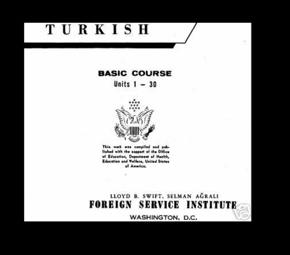 18 Hours TURKISH BASIC COURSE LANGUAGE Foreign Service FSI Audio on Data DVD