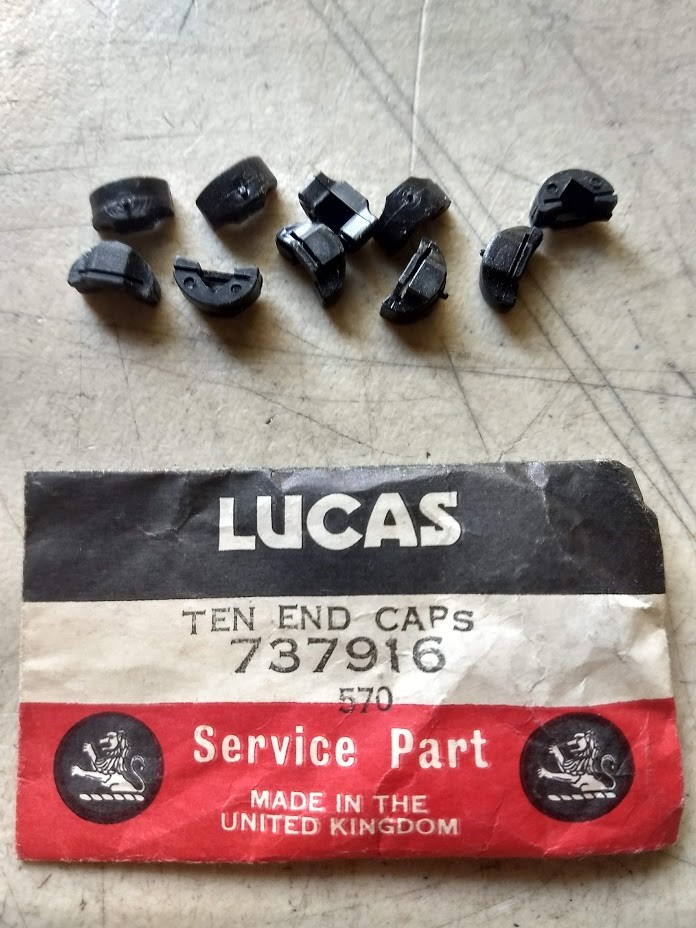 10 Lucas End Caps 737916 MG Morris Triumph NOS