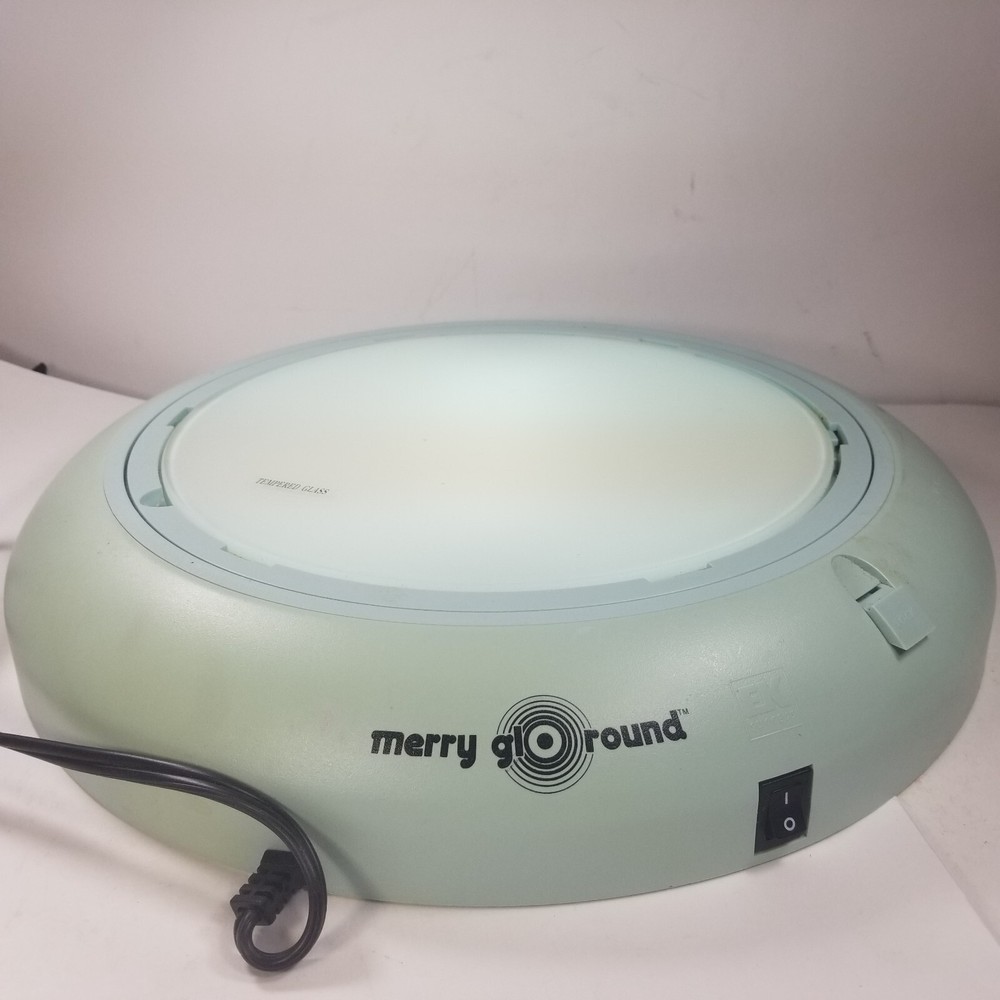 Merry Glo Round Round Turntable Portable Light Box Tempered Glass