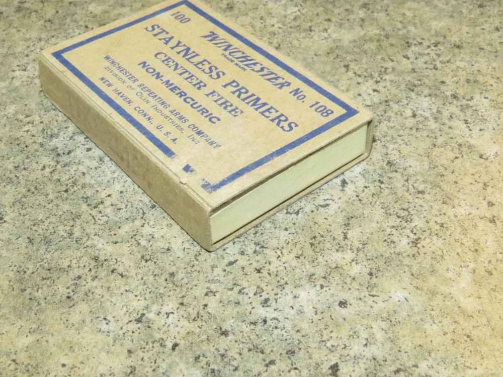 Vintage Winchester No. 108, Primers Empty Box