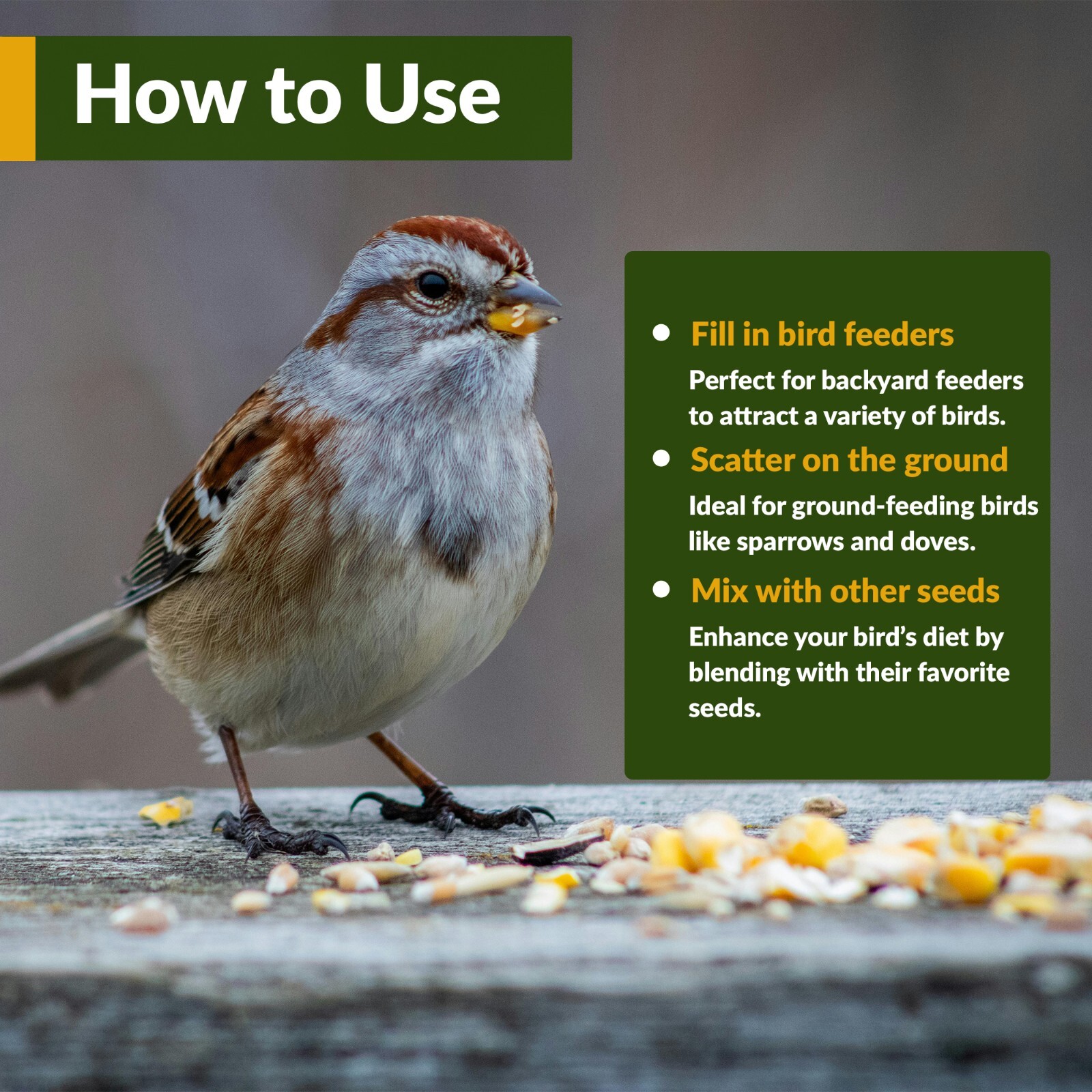 Old Potters Wildlife Organic White Millet Non-GMO USA Grown Attracts Birds 25 lb