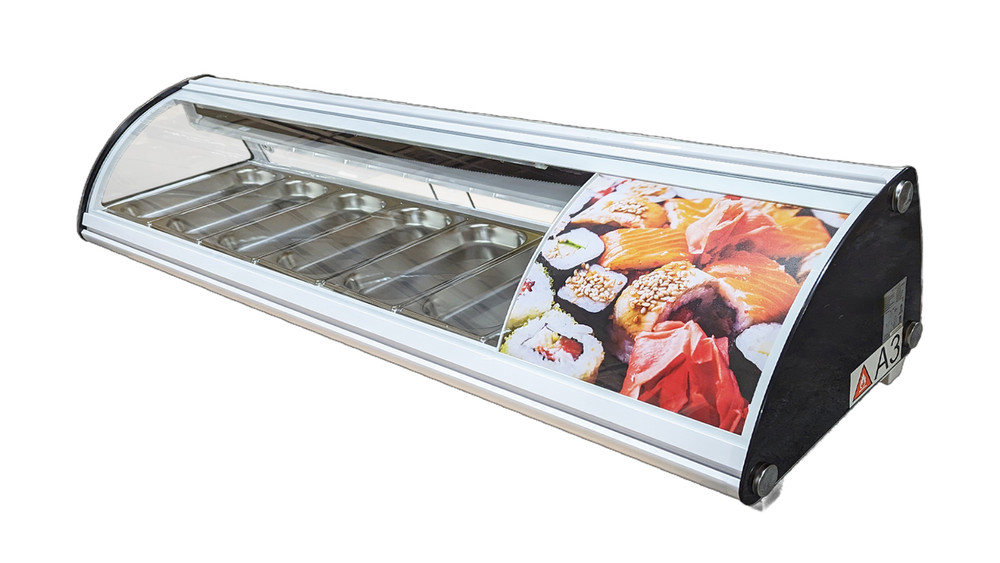 58.3" W Refrigerated Sushi Display Case 6 Pan