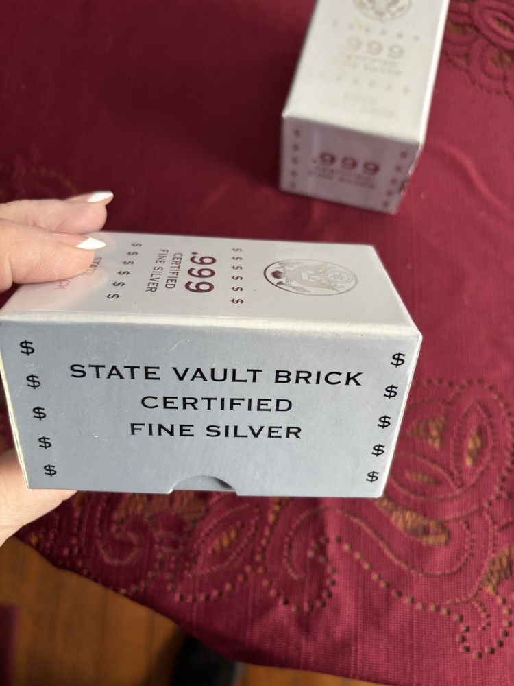 Two Silver Bar Boxes With Black Velvet