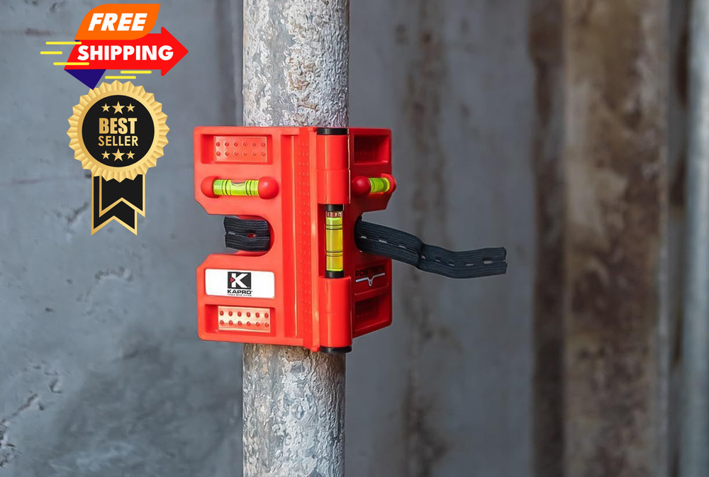 Kapro - 340 Postrite Post Level - Adjustable Folding - Unique, Red