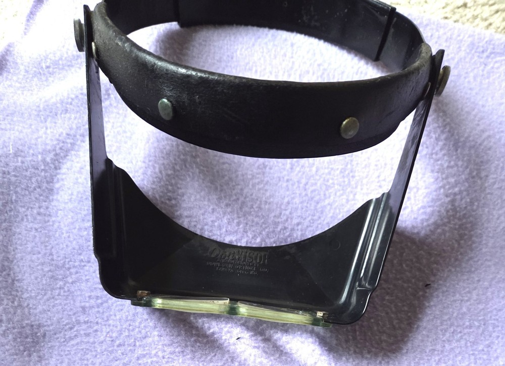 Vintage Donegan Optical Opti-VISOR Binocular Magnifier, Adjustable Headband