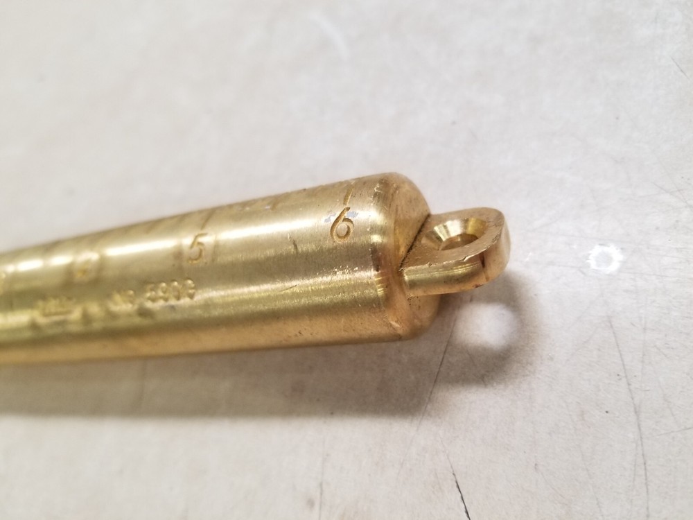 Crescent Lufkin 590G Cylindrical Blunt Point SAE, Solid Brass 6”