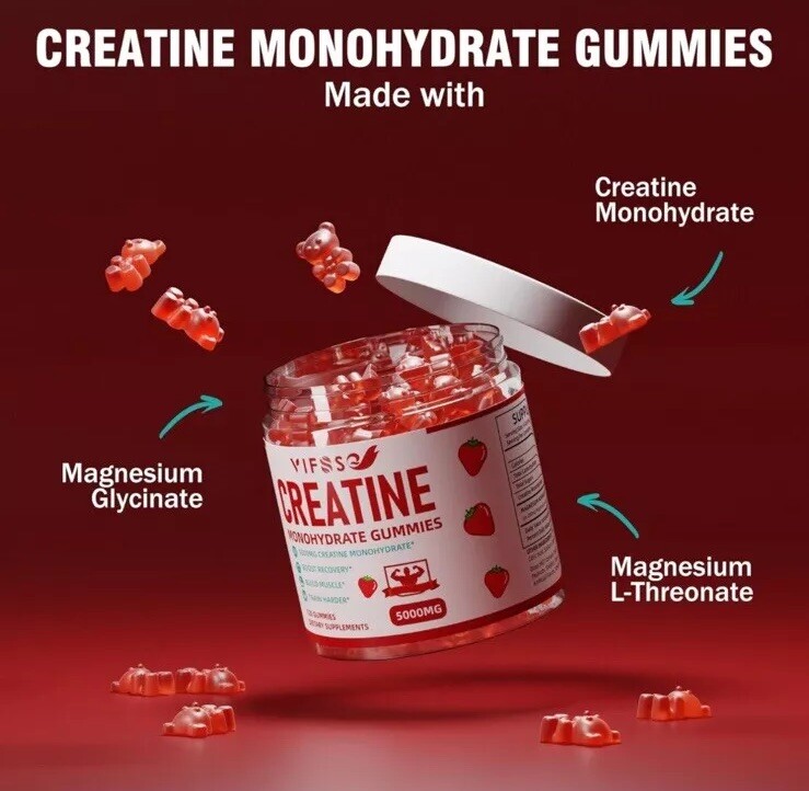 🔥Creatine 120 Sugar Free Monohydrate Gummies BNWT🔥