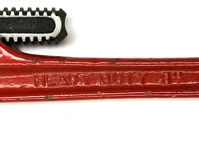 8" Heavy-Duty Straight Pipe Wrench - Made in China