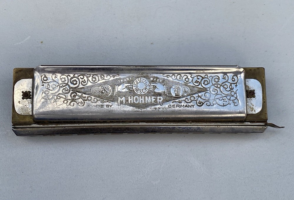 Vintage M Hohner Super Chromonica Chromatic Harmonica MISSING PIECE