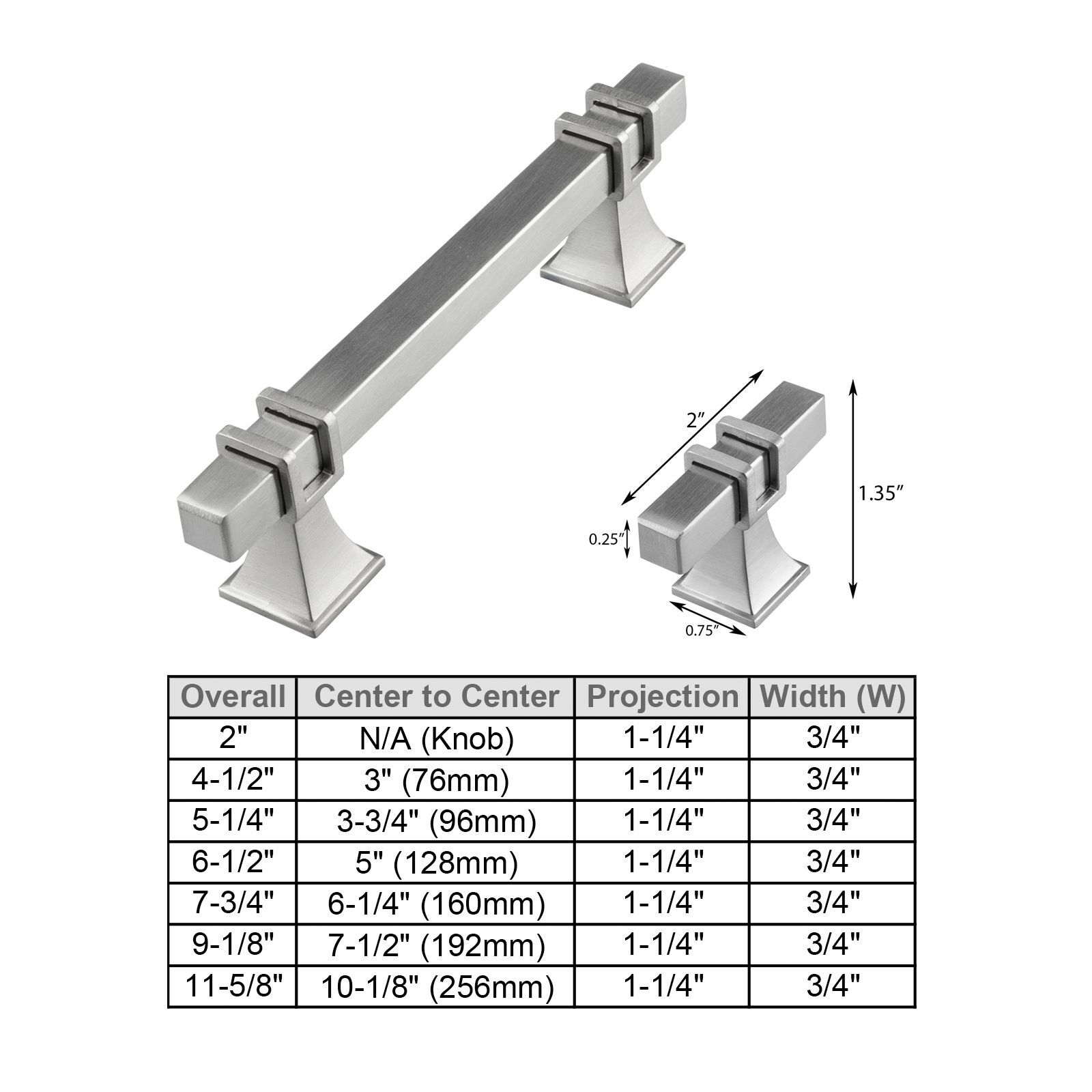 Brushed Nickel Traditional Kitchen Cabinet Handles Pulls Knobs Stainless Steel