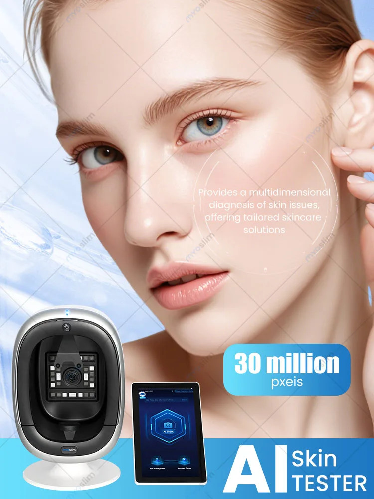 3D AI Facial Analyzer Acne Analysis Detect Skin Moisture Face Camera Machine