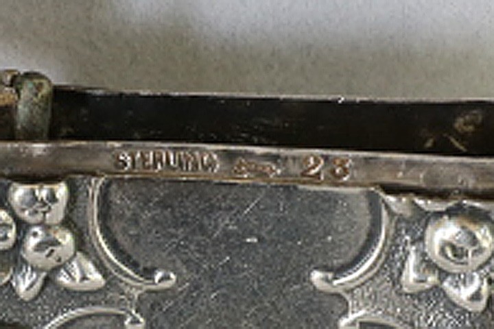 RARE AMERICAN MADE KERR STERLING SILVER 2 CHERUBS & GROTESQUE FACE MATCH SAFE