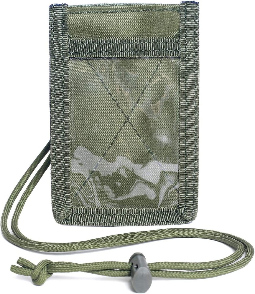 Tactical ID Credit Card Holder Detachable Organizer Hook & Loop Patch Badge Bag
