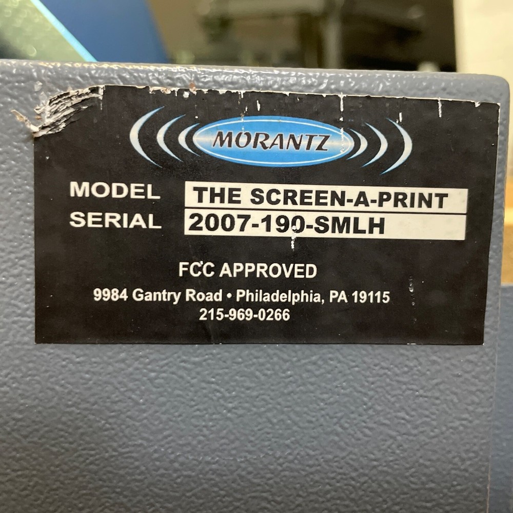 MORANTZ The Screen-A-Print Printer w/ Exposure Unit, Flash Cure, Screens & More