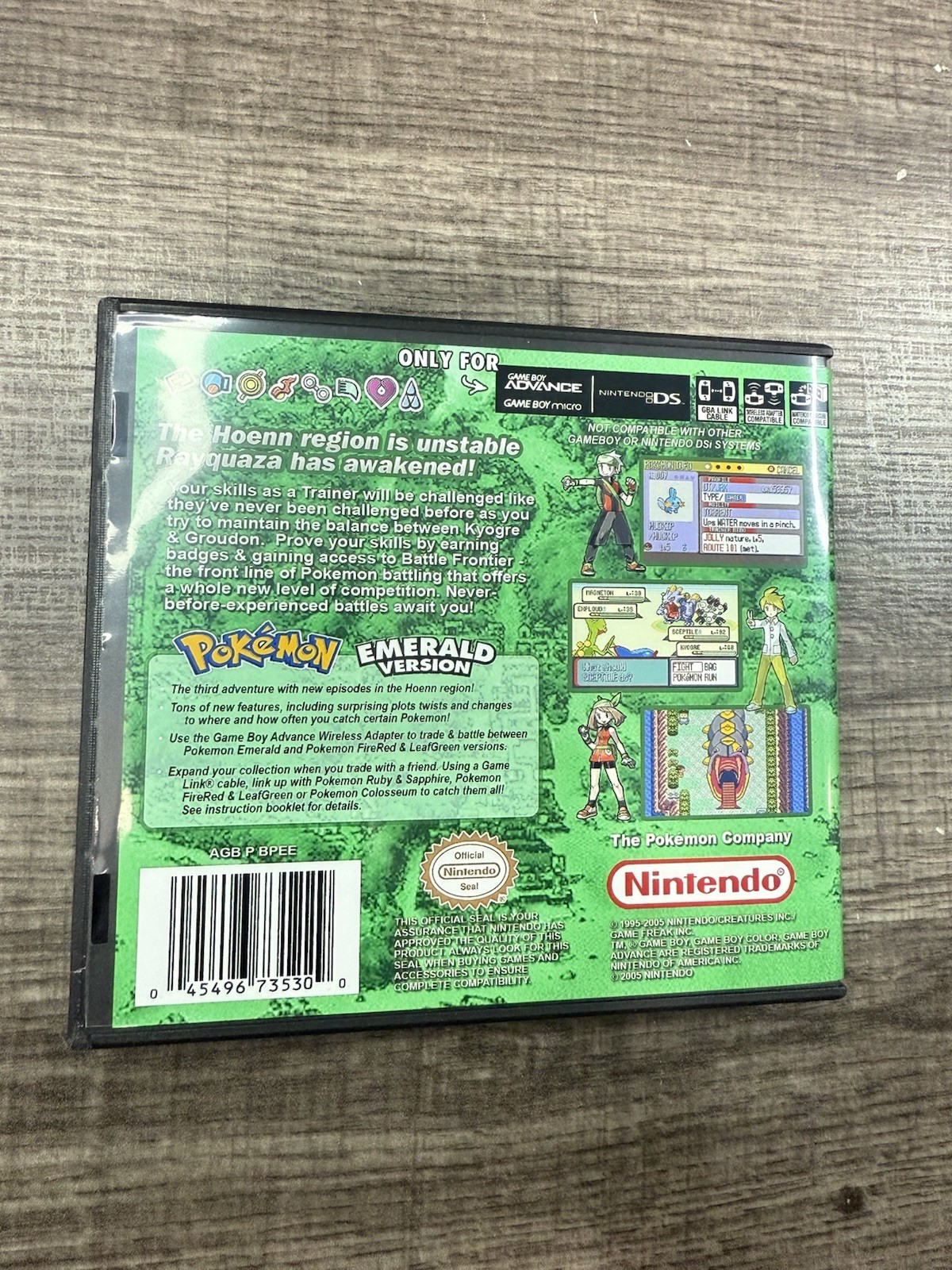 Pokémon Emerald Version Pokemon CASE ONLY Game Boy Advance GBA Box