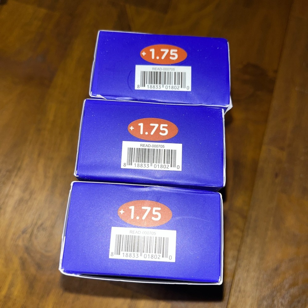 Readerest Reading Glasses blue light blocking 1.75 magnification new 3 pack