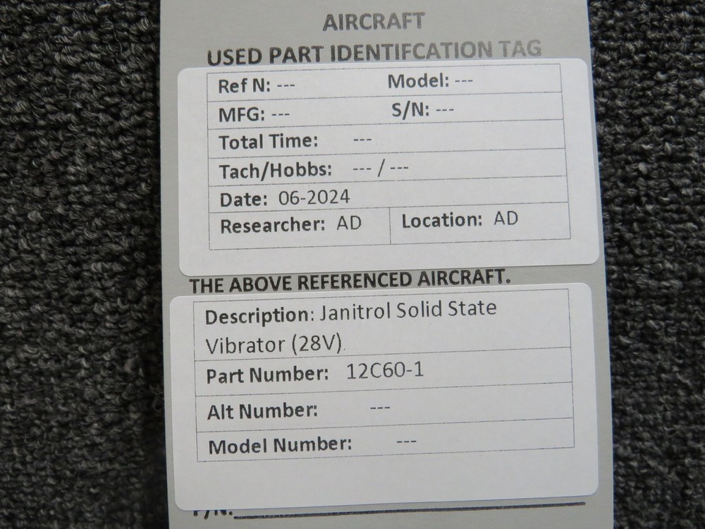 12C60-1 Janitrol Solid State Vibrator (28V)