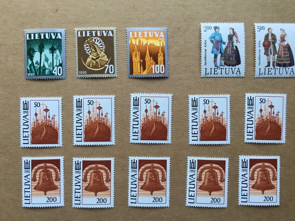 Lithuania 1990 - 91 Accumulation 42 pieces