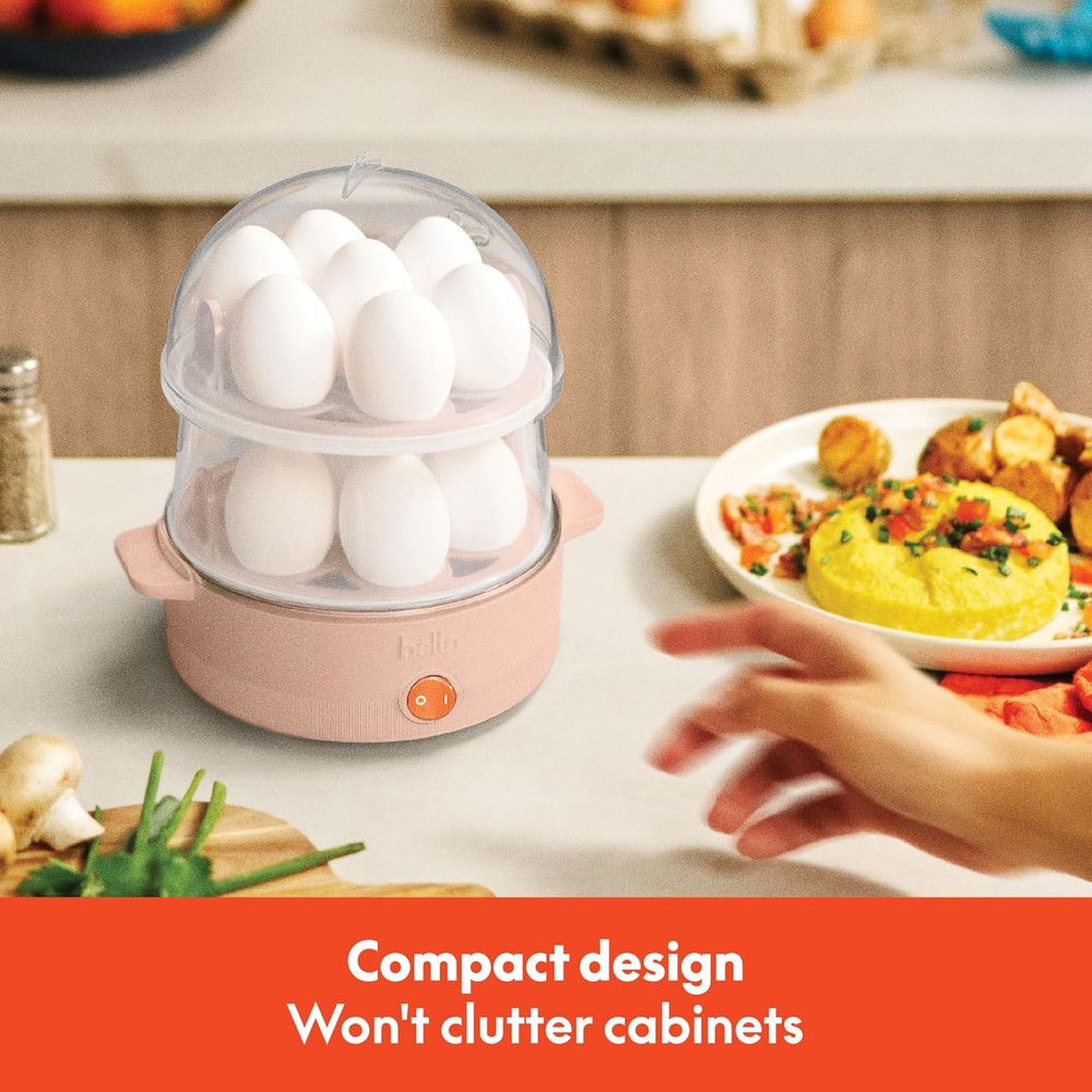 Electric Egg Cooker, 14 Eggs Capacity Tray, Double Stack, for Poached, Scrambled