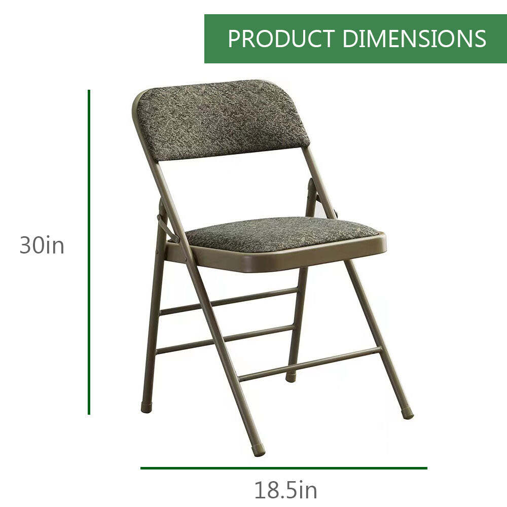 STEEL FRAME PADDED FOLDING CHAIR(2 Pack)