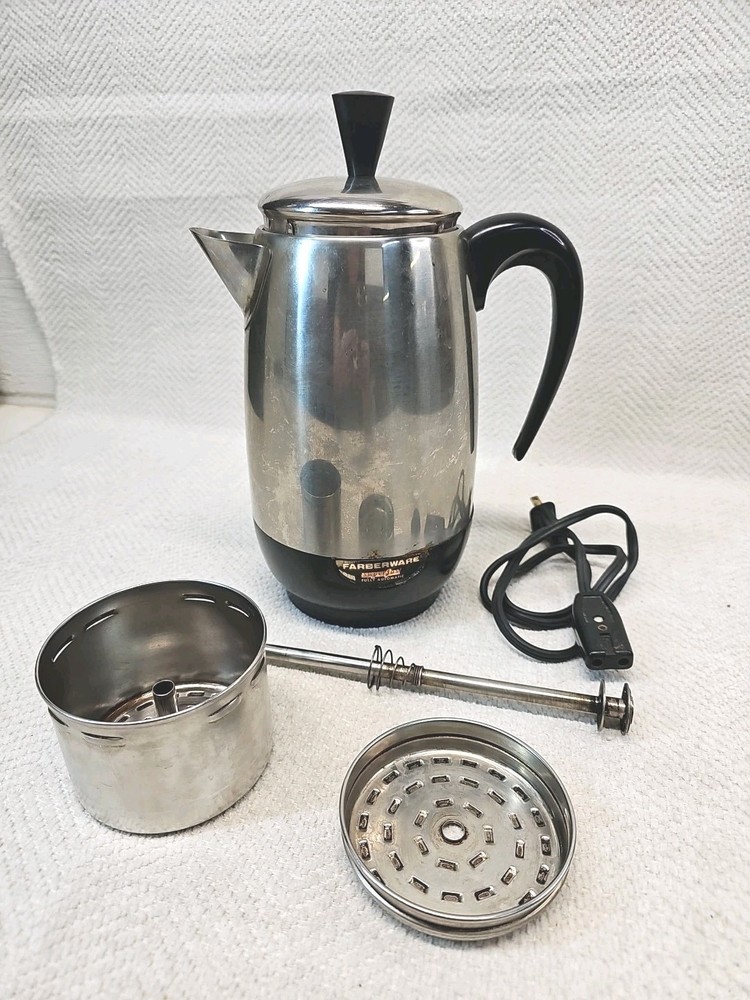 Vintage Farberware Superfast Percolator Model 1388 2-8 Cup Coffee Maker Complete