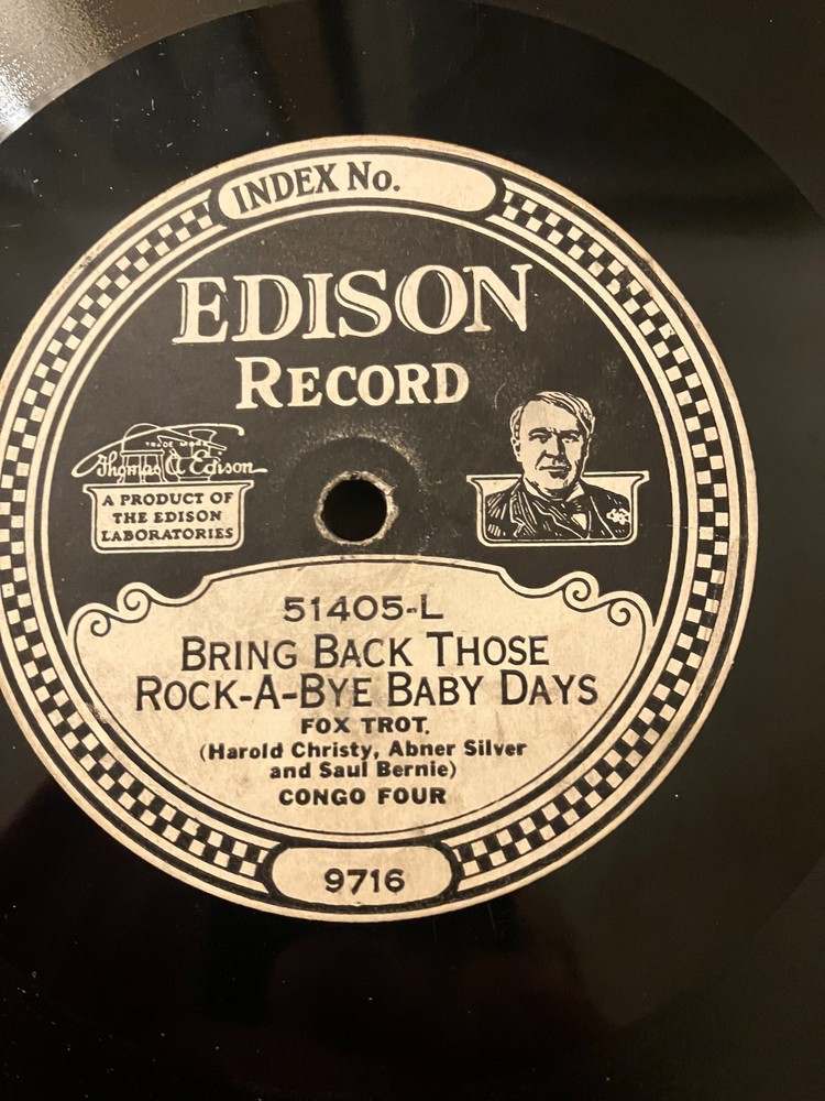 Edison Diamond Disc Record #51405 "Glad Eyes" Congo Four
