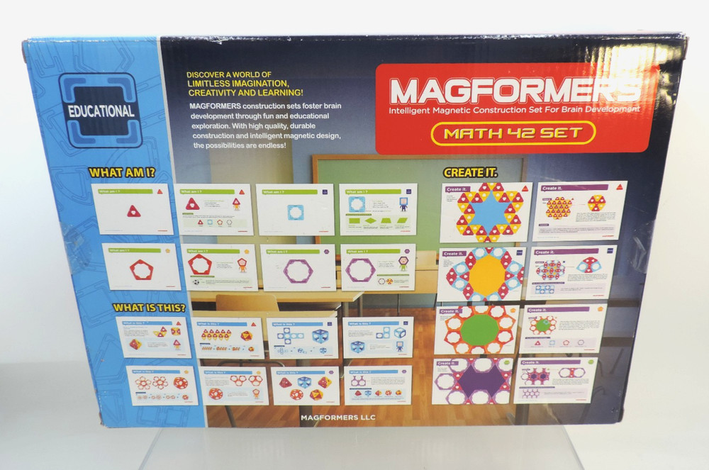 Magformers Math 42 Piece Set 3D Brain Training / Sealed Box